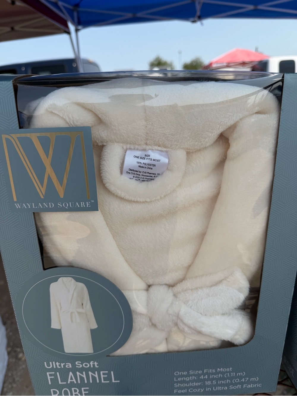 Wayland Square Ultra-Soft Flannel Robe for Kids — Cream